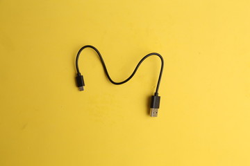 usb cable in color background