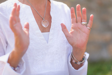 Acceptance Concept, Hand Gesture Sending Positive Feelings