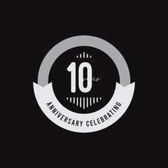10 Years Anniversary Celebrations Vector Template Design Illustration