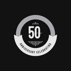 50 Years Anniversary Celebrations Vector Template Design Illustration