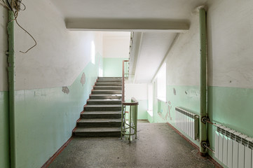 Russia, Moscow- September 10, 2019: interior room public place, staircase