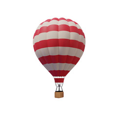 Naklejka premium Hot air balloon isolated on a white background. Vector.