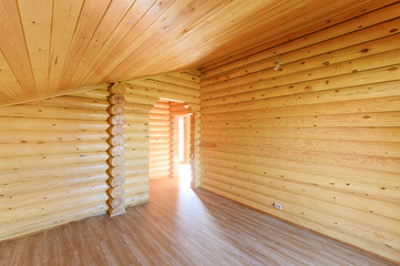 Russia, Moscow- September 10, 2019: interior room apartment modern bright cozy atmosphere. beautiful designer country house with wooden elements