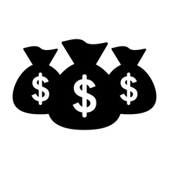 Money bag Vector icon . Lorem Ipsum Illustration design