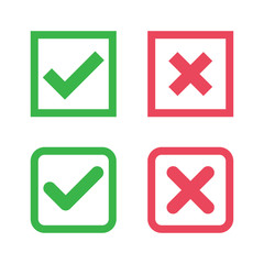 check mark icon in trendy flat design 