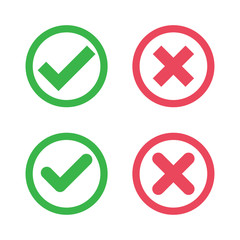 check mark icon in trendy flat design 