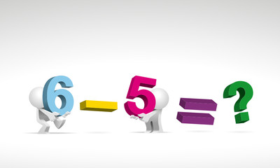 Simplified man Mathematics Six minus Five