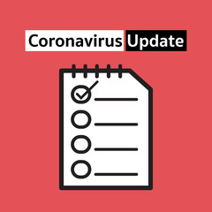coronavirus update concept for infectious