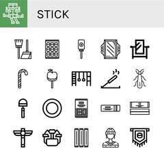 stick icon set