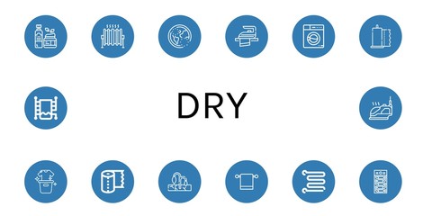 Set of dry icons