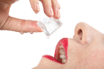 ice in mouth