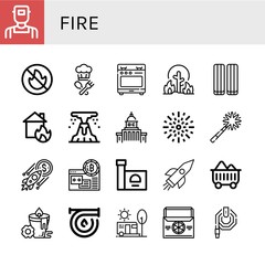 fire icon set
