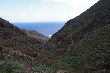 Fototapeta na wymiar Roque Bermejo Gorge in the north of Tenerife