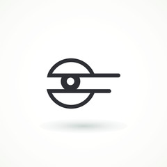 Eye icon. New trendy eye vector illustration symbol. Esoteric sign alchemy,