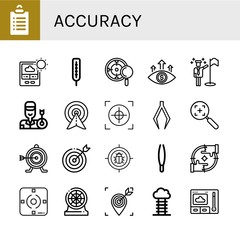 accuracy icon set