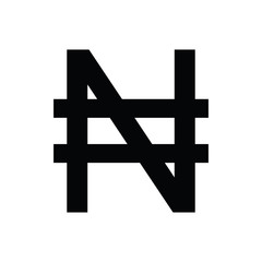 Nigerian Naira  icon. Nigerian Naira  sign. vector