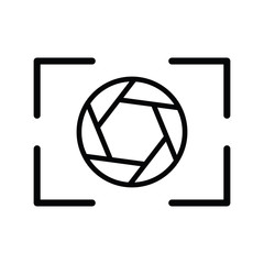 Camera objective icon. camera symbol for web and mobile 