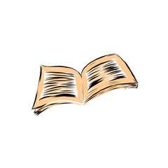 book, source of knowledge, vector illustration 