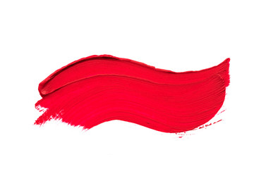 Lipstick smear smudge swatch isolated on white background - Image