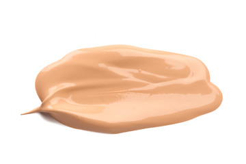close up of beauty liquid powder stroke on white background - Image