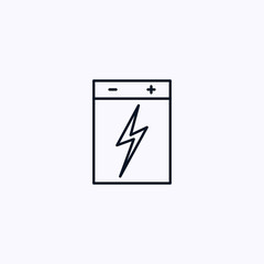Battery icon isolated on white background