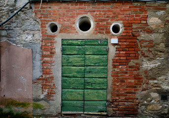 Front door in an old house