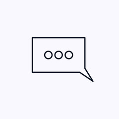 Comment bubble icon isolated on white background