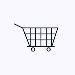 Shopping cart icon isolated on white background