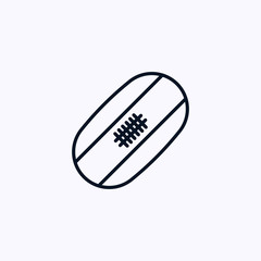 American football ball icon isolated on white background
