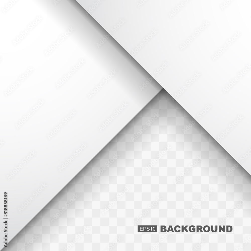 Wall mural simple abstract white background template with flat design shadow