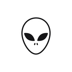 Space Alien head icon illustration