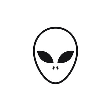Space Alien head icon illustration