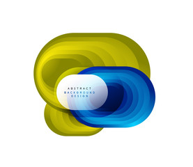 Vector abstract geometric bubble banner created with round shapes. Trendy simple button. Illustration For Wallpaper, Banner, Background, Card, Book Illustration, landing page