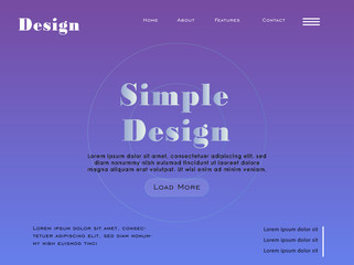 Web landing page simple design