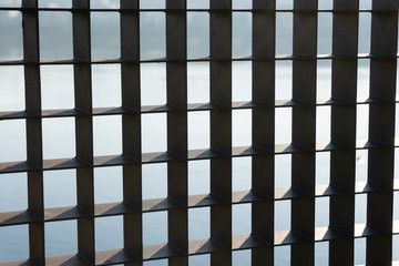 Metallgitter mit Durchblick, Nordrhein-Westfalen, Deutschland, Europa