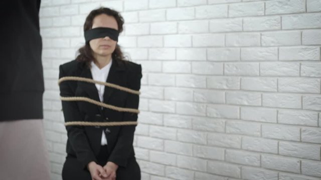 Bound business woman.
