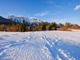 Obraz premium Snowy Brenta Dolomites - Alps