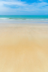 Fototapeta na wymiar Sand and wave at the beach background