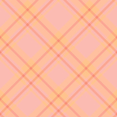 Seamless pattern in magnificent warm pink and yellow colors for plaid, fabric, textile, clothes, tablecloth and other things. Vector image.