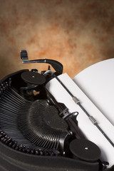 Blank page in antique typewriter