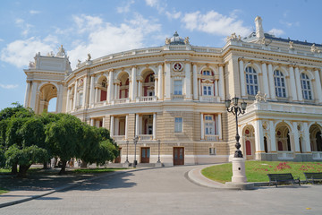 Obraz premium Odessa Opera House. Vintage beautiful building. Summer trip.