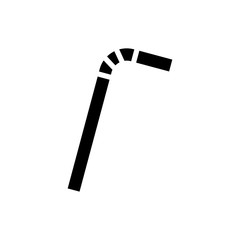 Plastic straw icon