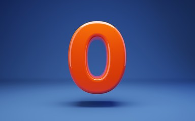 Lush Lava 3d number 0. 3D rendering. Best for anniversary, birthday party, celebration.