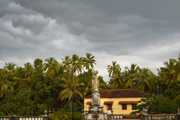 Fototapeta na wymiar sculpture of holy idol in Goa, India