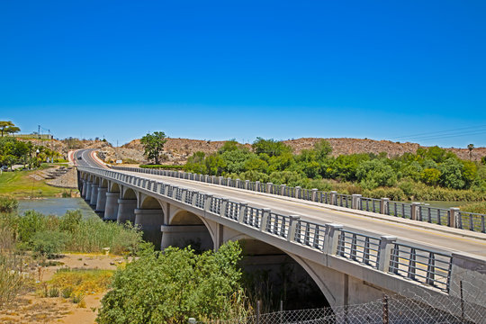 Bridge over branch of Orange River near Upington