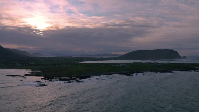 Aerial view of Tullagh bay, Inishowen - County Donegal, Republic of Ireland