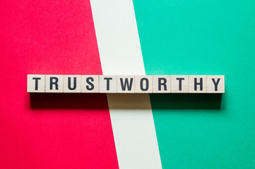 Trustworthy word concept on cubes