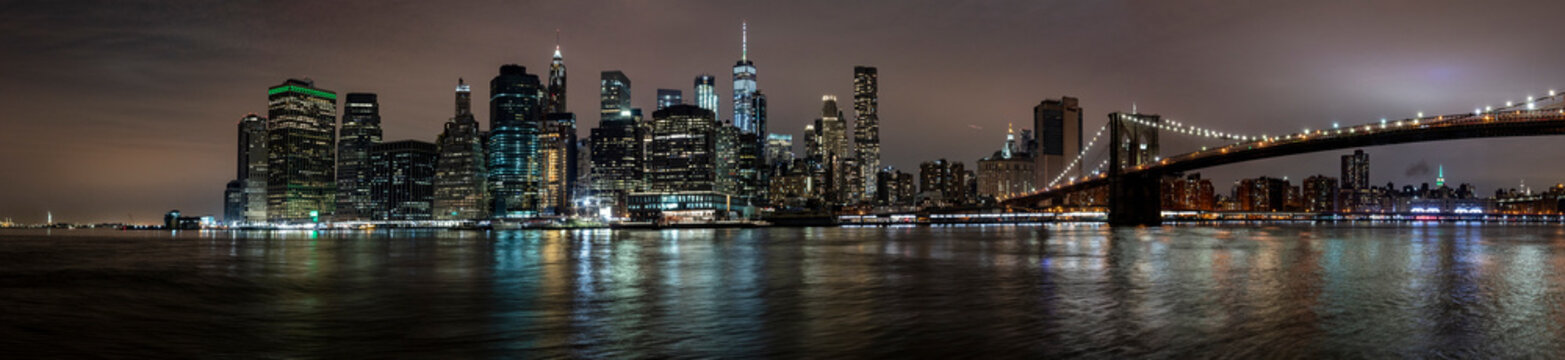 New york city skyline at night 