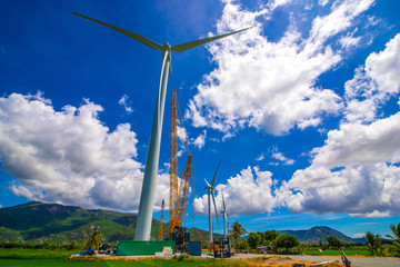 building the wind power in Ninh Thuan, viet nam