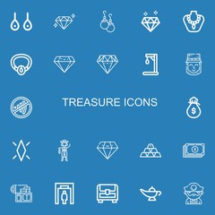 Editable 22 treasure icons for web and mobile